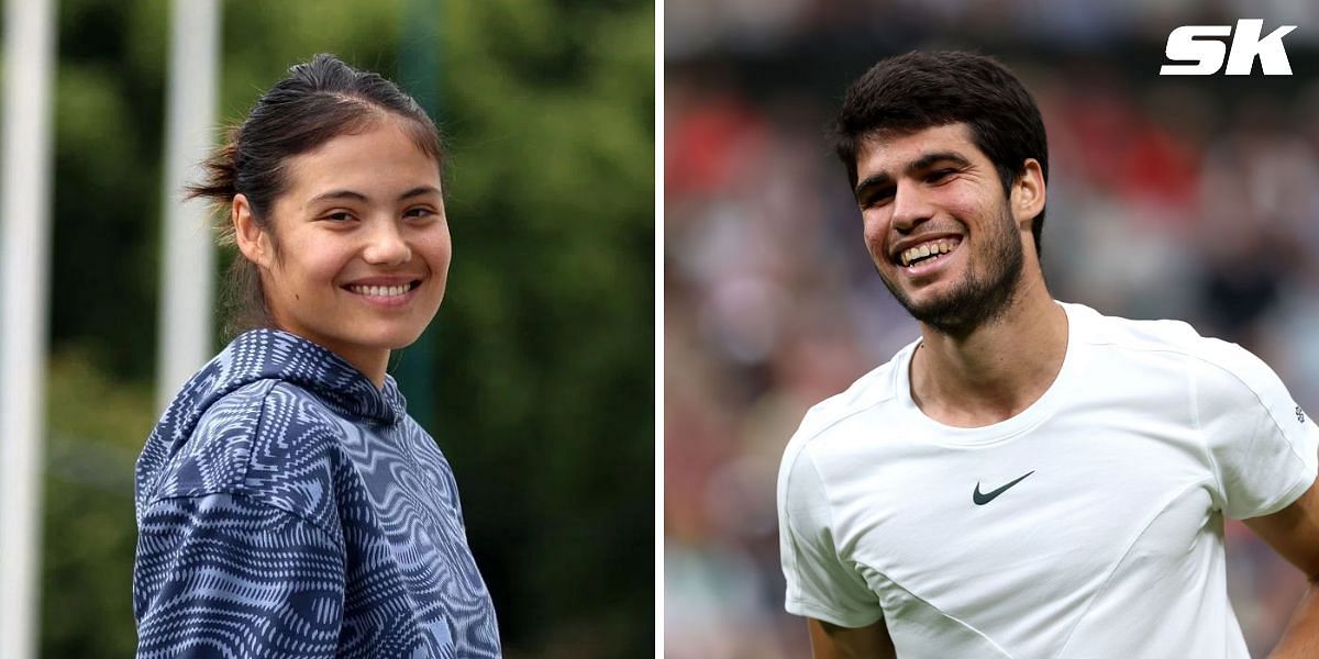 Emma Raducanu (L) and Carlos Alcaraz (R) (Image source: Getty)