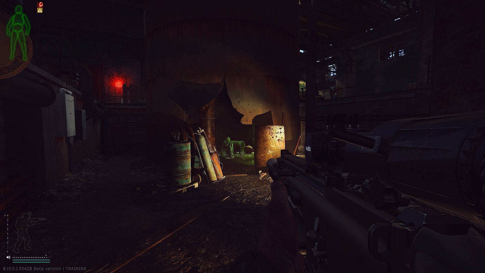 The damaged tank in Factory (Image via Battlestate Games)