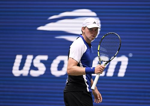 Michelsen celebrates a point in the US Open 2024 - Day 4 - Source: Getty