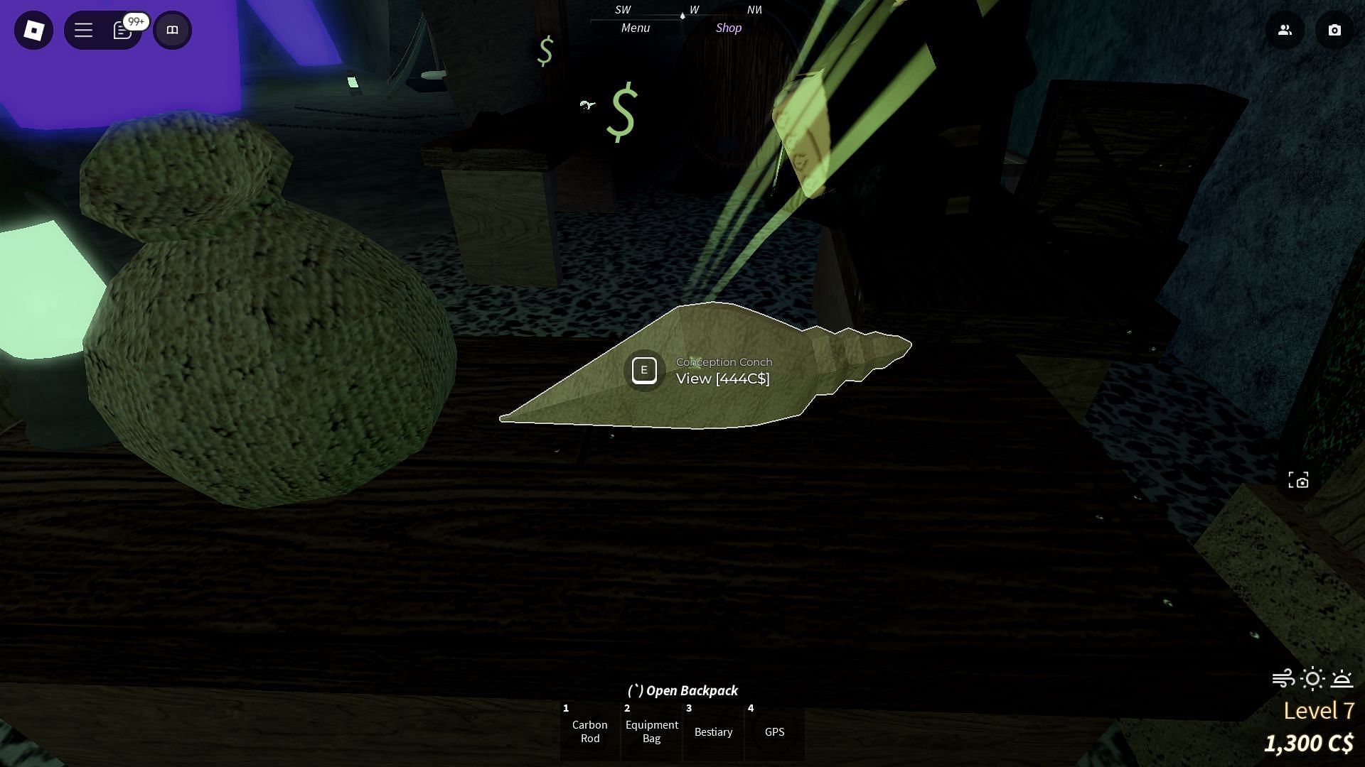 The Conception Conch at Vertigo (Image via Roblox)