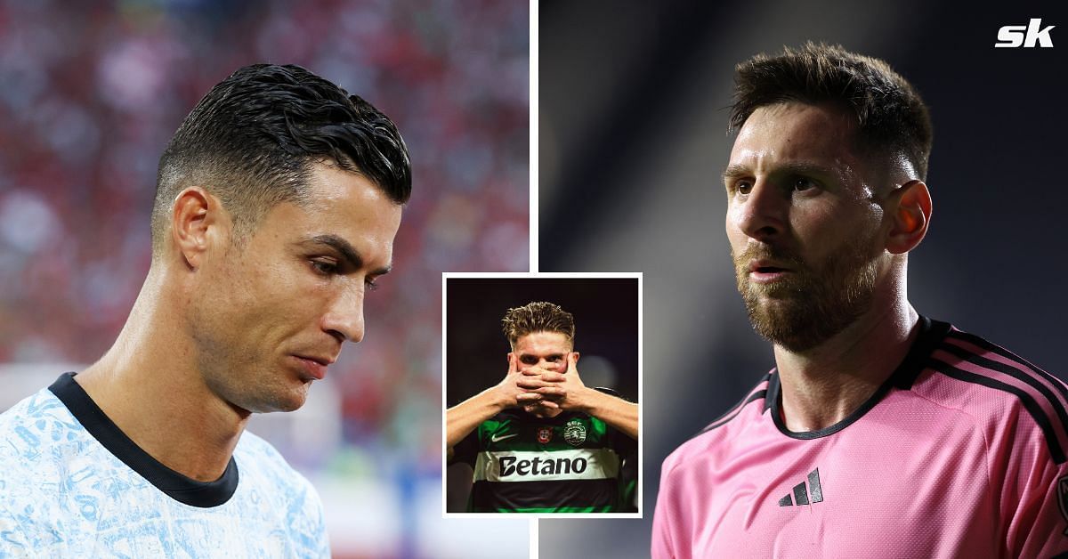 Cristiano Ronaldo, Viktor Gyokeres and Lionel Messi (all images via Getty)