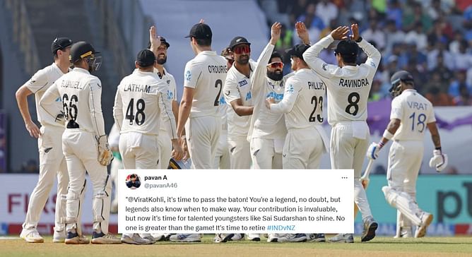 "It's time to retire" - Fans blast Virat Kohli for another failure in 3rd IND vs NZ 2024 Test