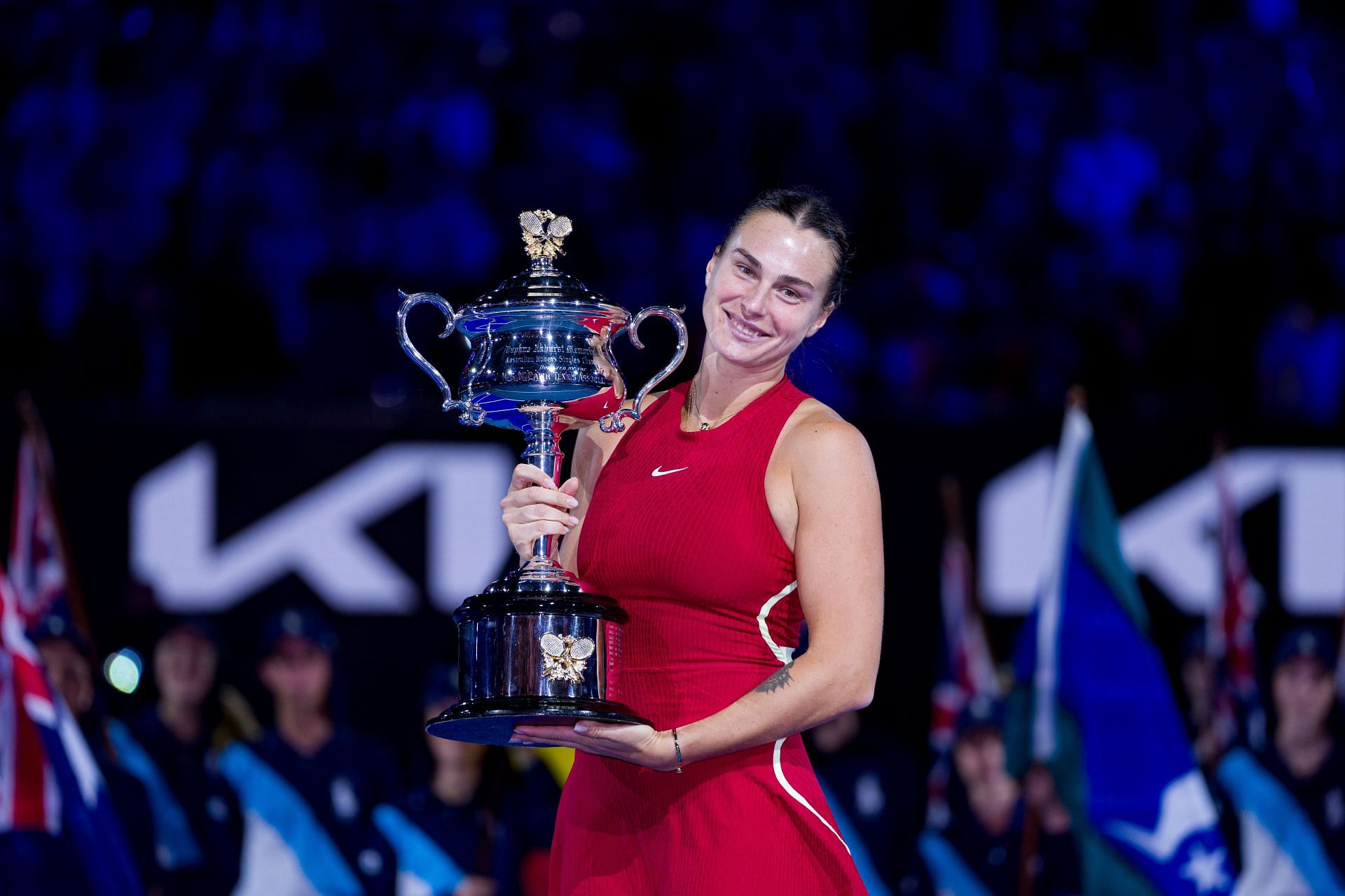 Aryna Sabalenka at the Australian Open 2024. (Photo: Getty)