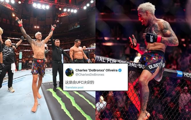 Charles Oliveira shares two-word answer to fan as he comes clean about 'speaking Chinese'