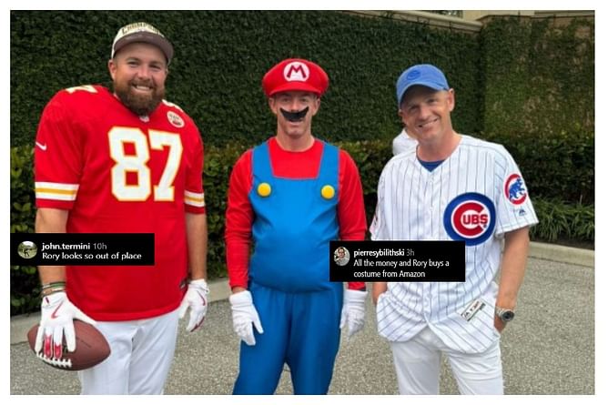 “Rory looks so out of place” – Fans react to McIlroy and his European teammate’s Halloween costume