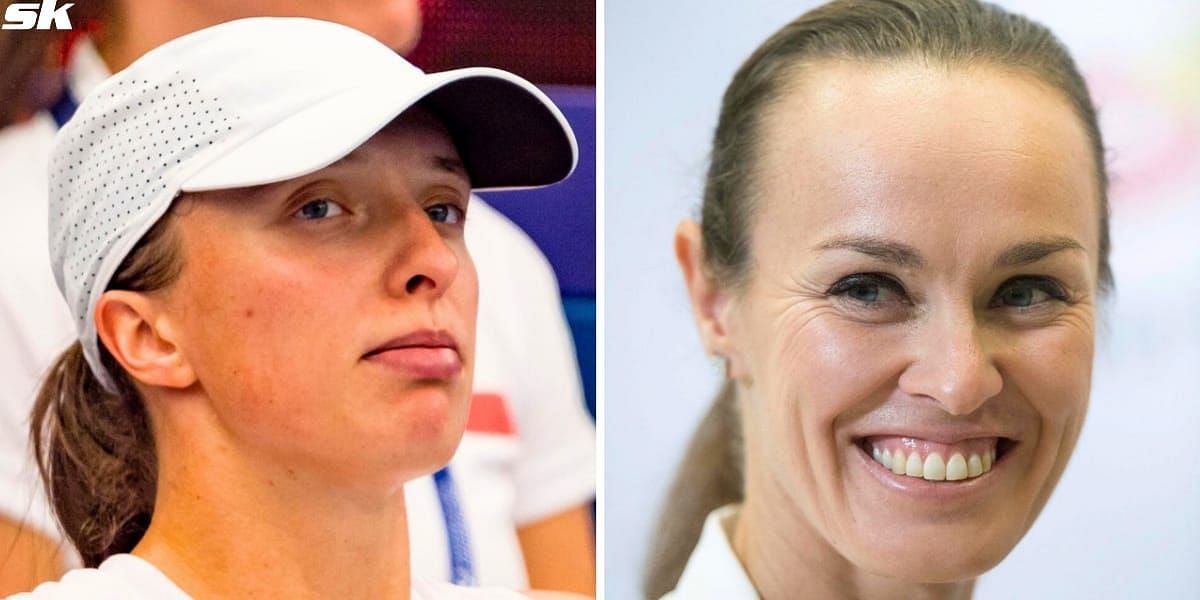 Iga Swiatek (L) &amp; Martina Hingis (R) (Image source: GETTY)