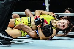 WATCH: Japanese submission machine Ayaka Miura locks in her trademark choke hold against Macarena Aragon