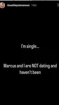 Ashley Stevenson put an end to the dating rumor with Marcus Jordan