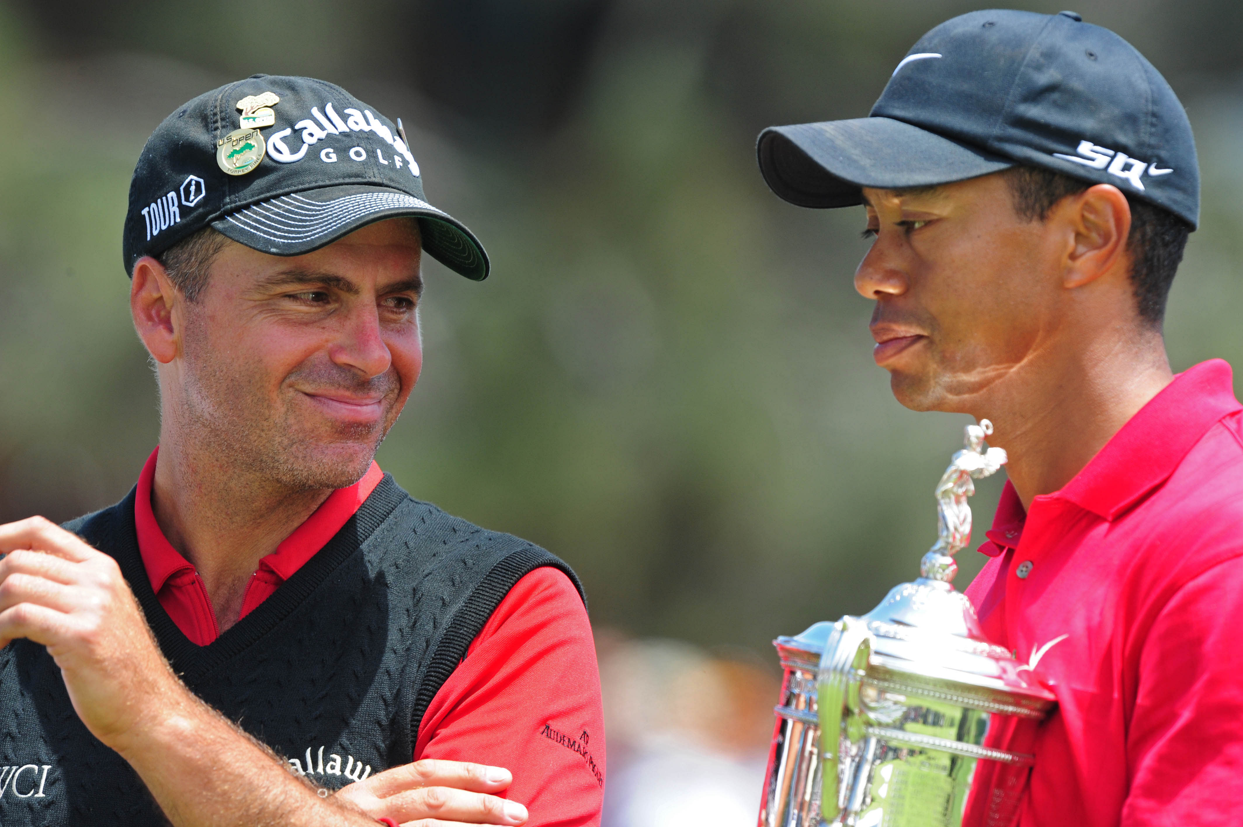 Rocco Mediate and Tiger Woods at US Open-Playoff Round (Image via Imagn)