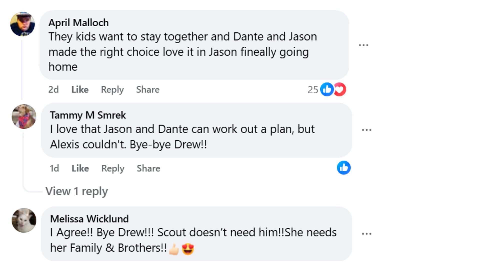 More fan reactions praising Jason and Dante (Image via Facebook/General Hospital Fans-Official/Eileen Peterson Pollacek)