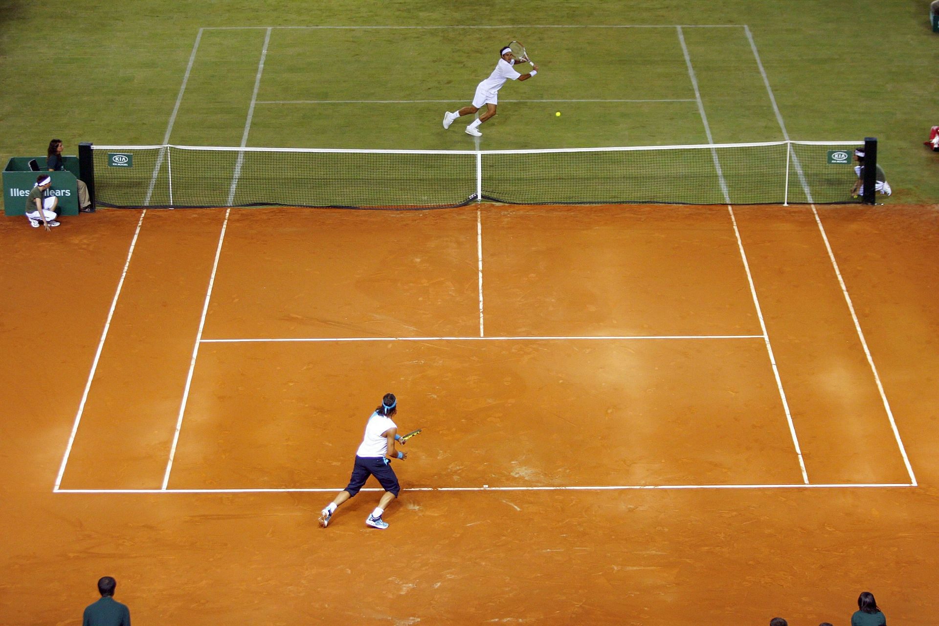 The Battle of Surfaces between Roger Federer and Rafael Nadal in 2007 (Getty)