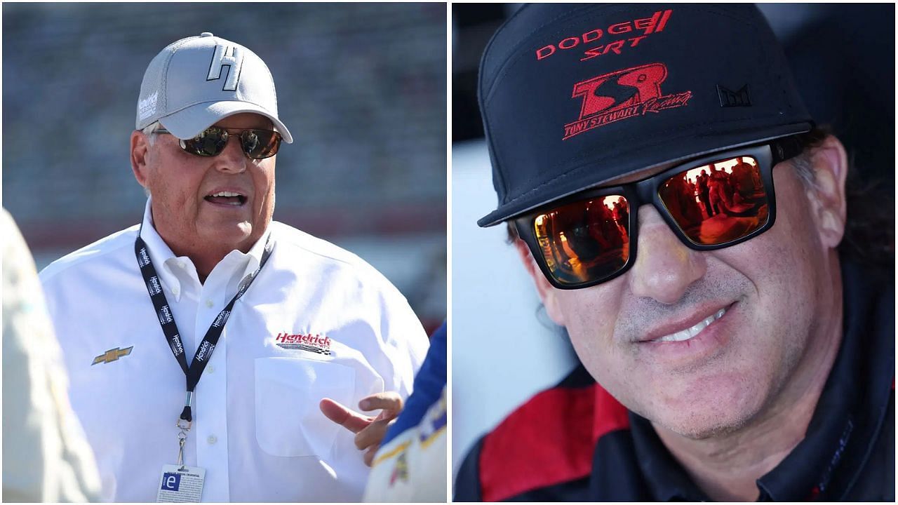 Hendrick Motorsports owner Rick Hendrick (L) and Tony Stewart (R) (Getty)