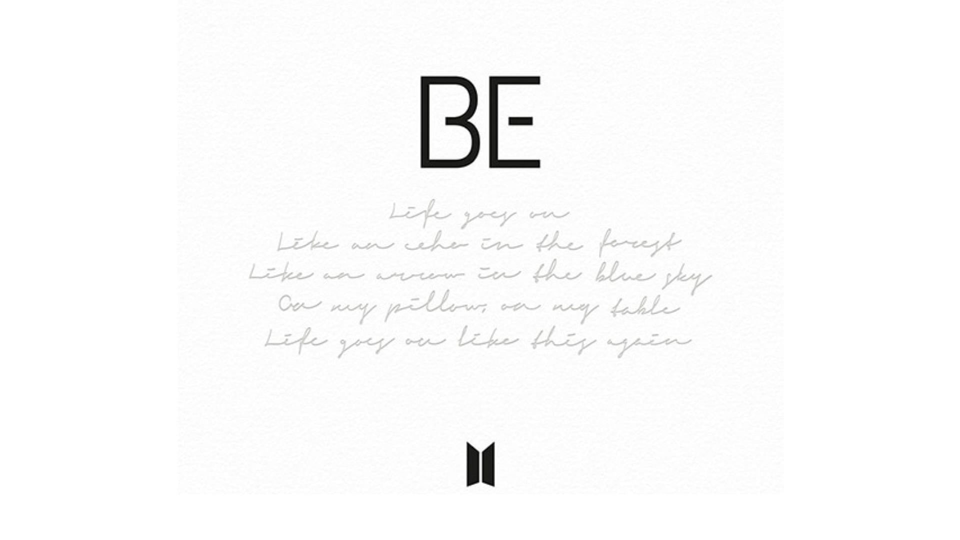 BE by BTS (Image via Big Hit Entertainment)