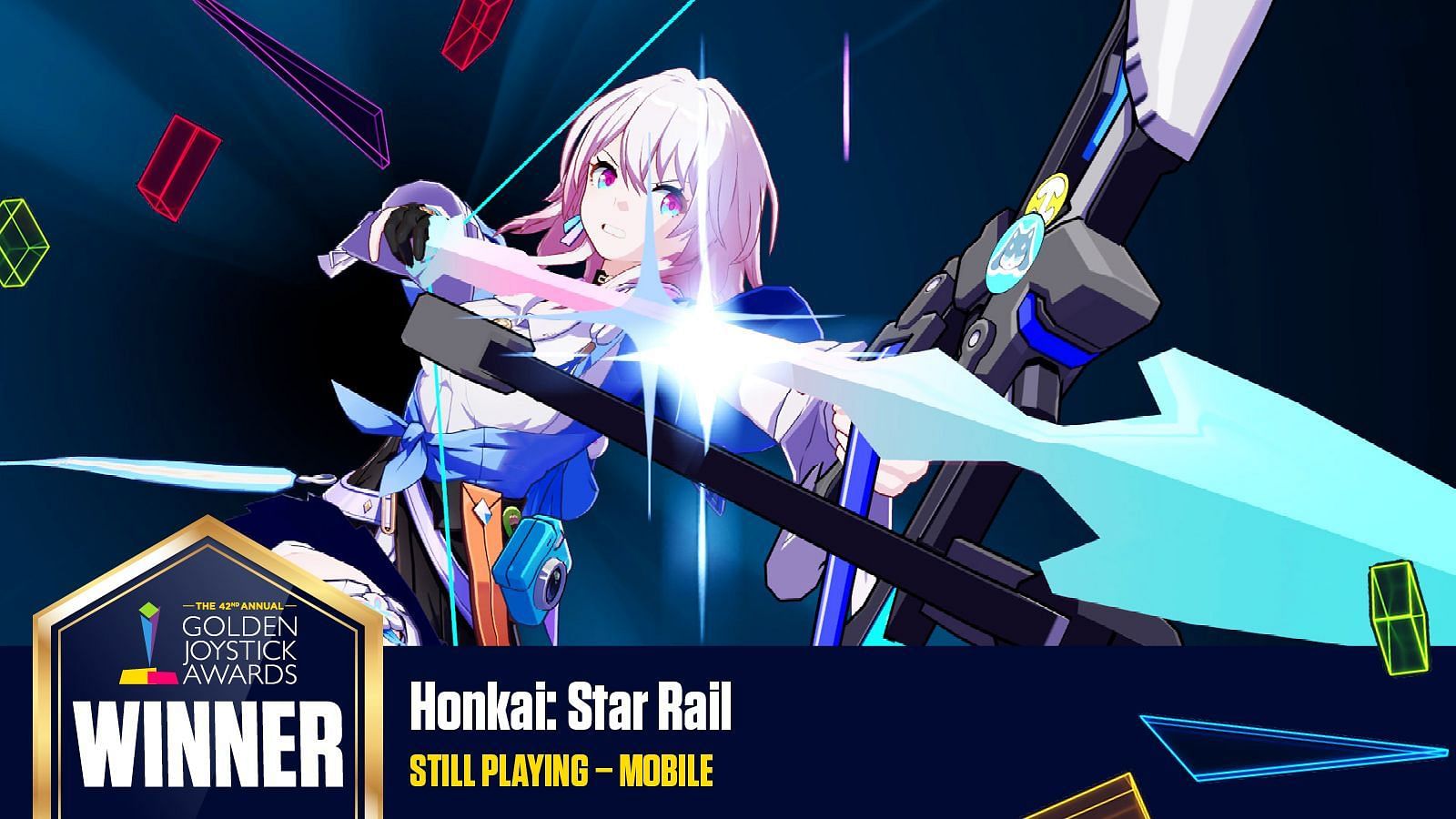 Honkai Star Rail wins at the Golden Joystick Awards 2024 (image via Golden Joystick Awards/HoYoverse)