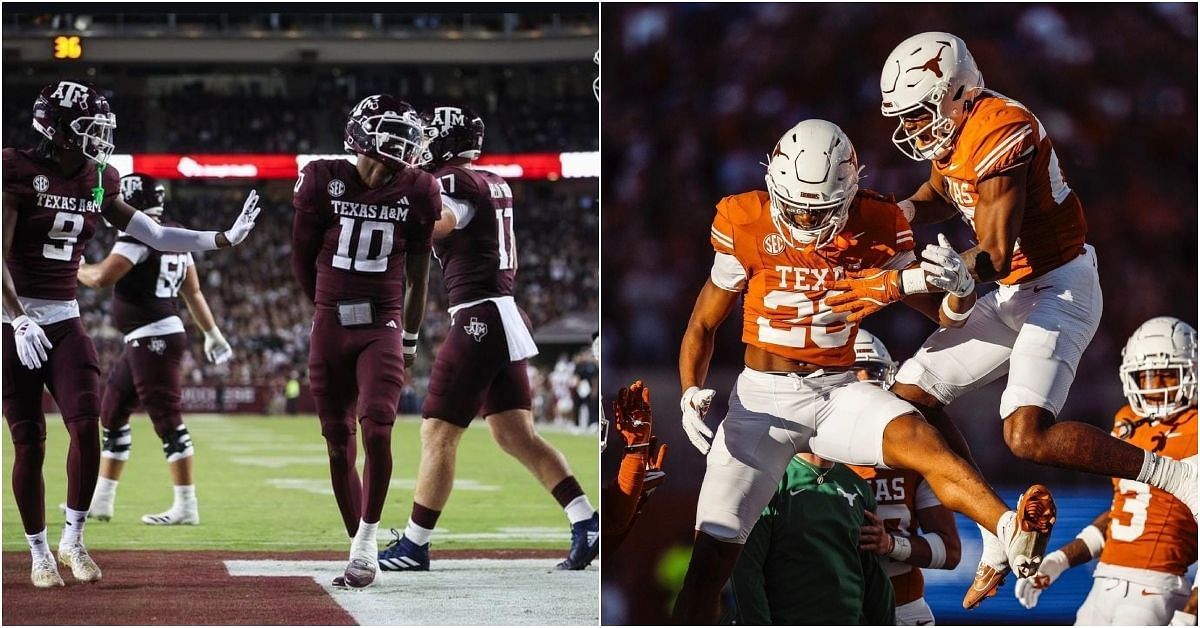 Texas vs Texas A&amp;M (Credits: Texas A&amp;M and Texas football Instagram)