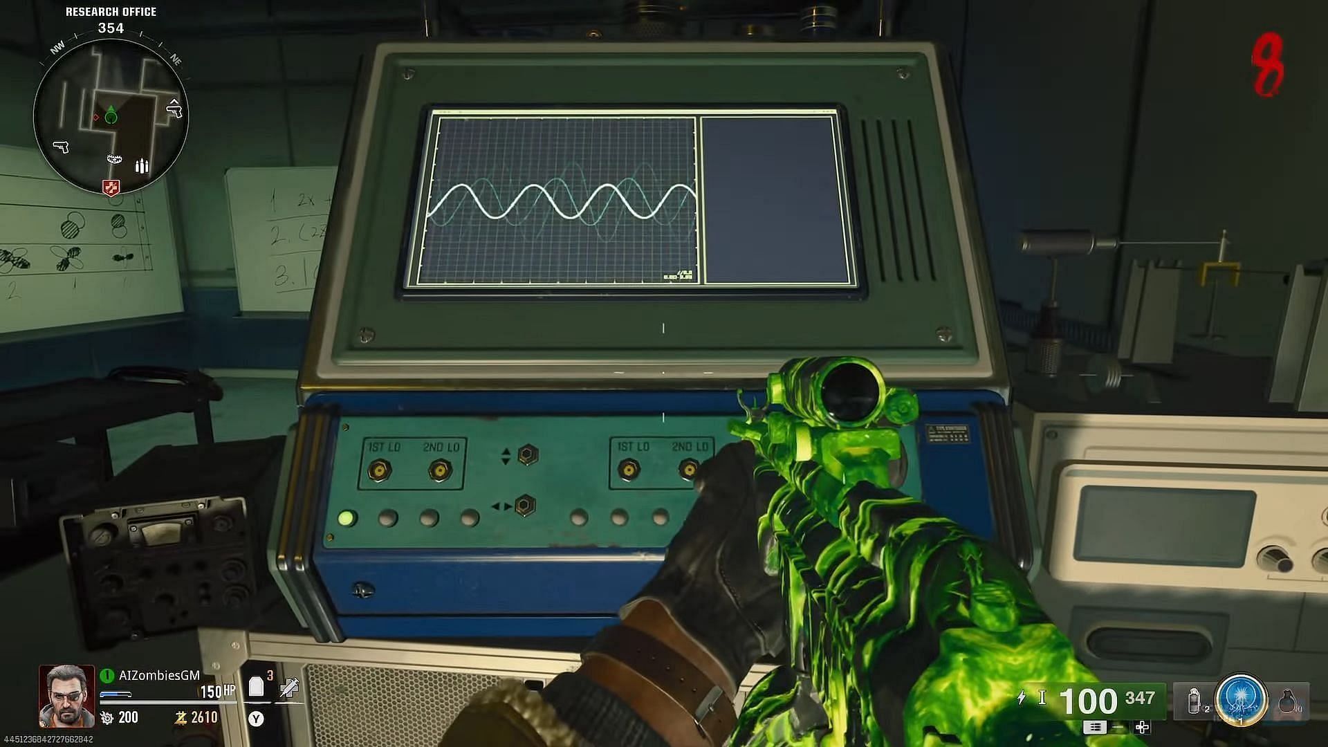 Using the Black Ops 6 Zombies Fish Easter Egg allows you to skip the math problem (Image via Activision)