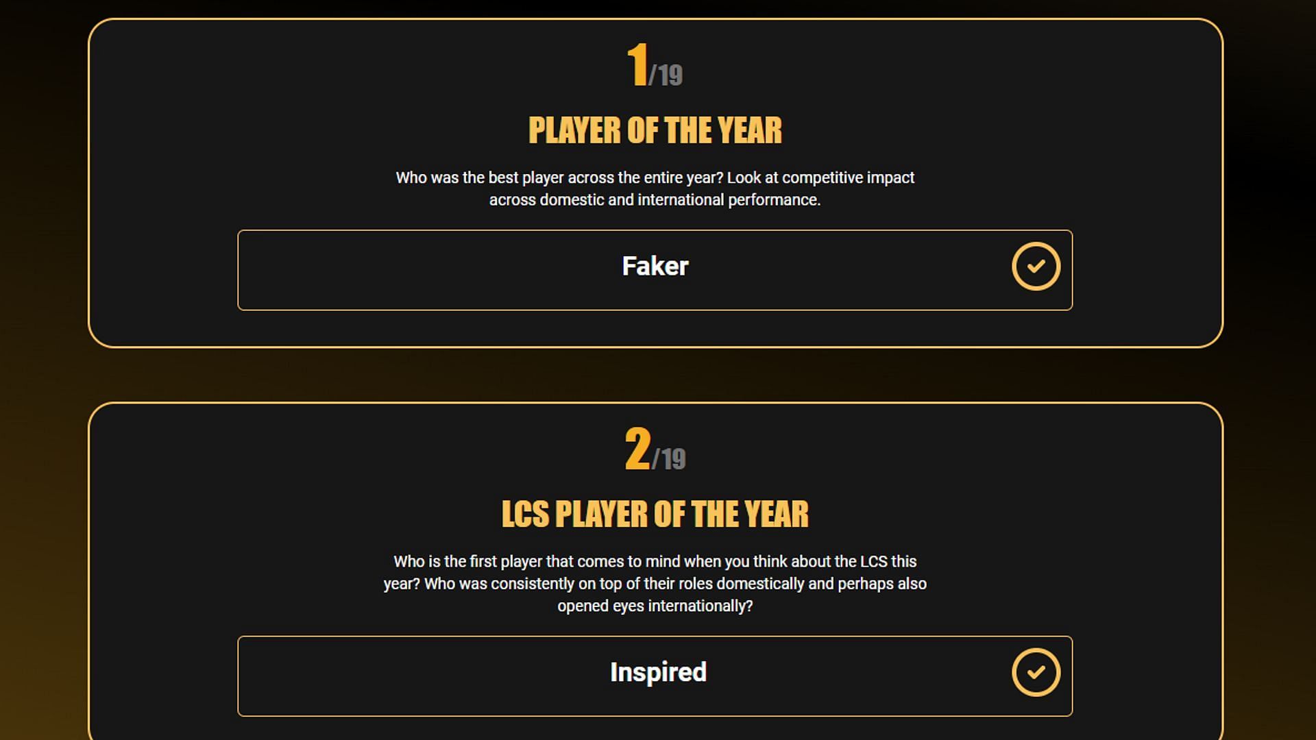 Nominate your favorite personality for each category (Image via The League Awards)