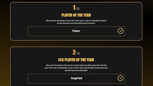 Nominate your favorite personality for each category (Image via The League Awards)