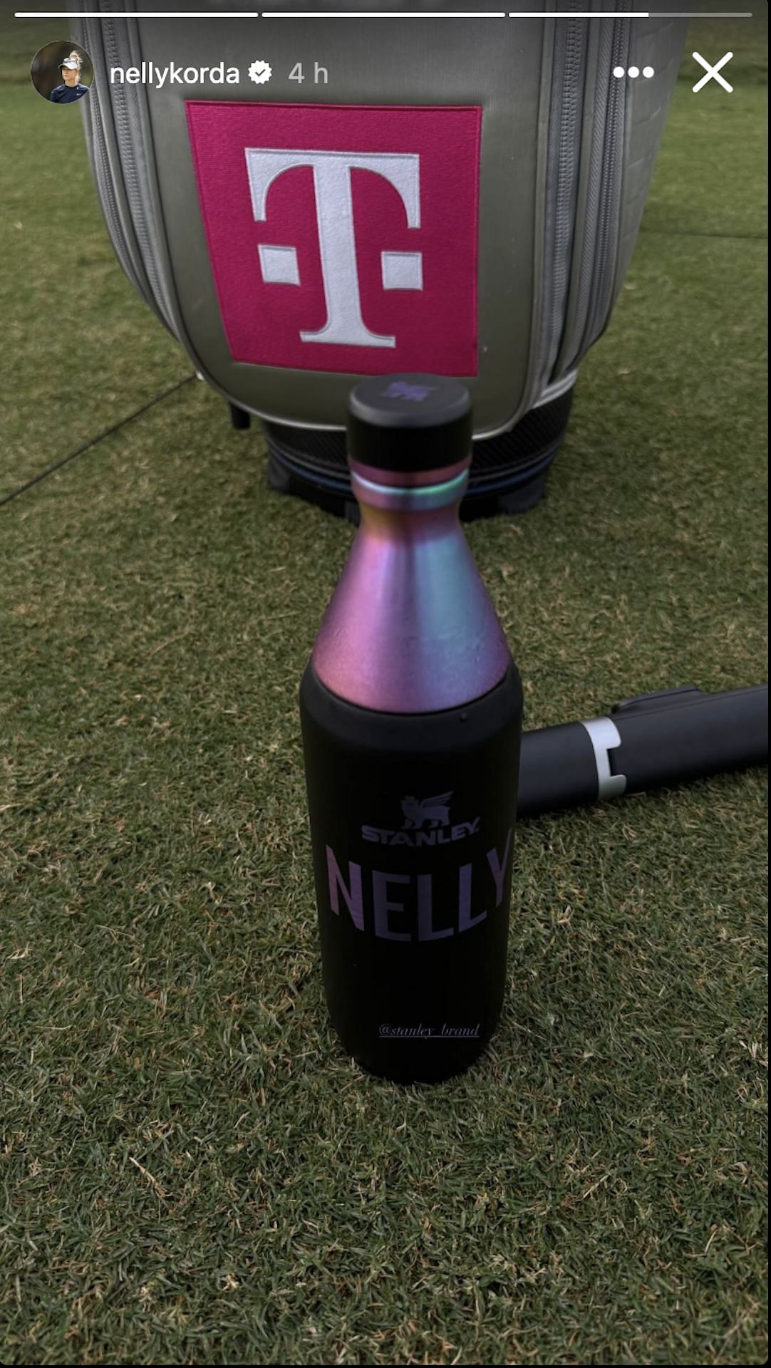 Nelly Korda shares her new Stanley water bottle (Image via Instagram @nellykorda)