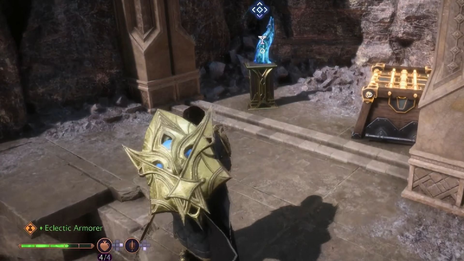 Fourth Wolf Statue from Regrets of the Dread Wolf side quest (Image via Bioware || YouTube@LunarGaming)