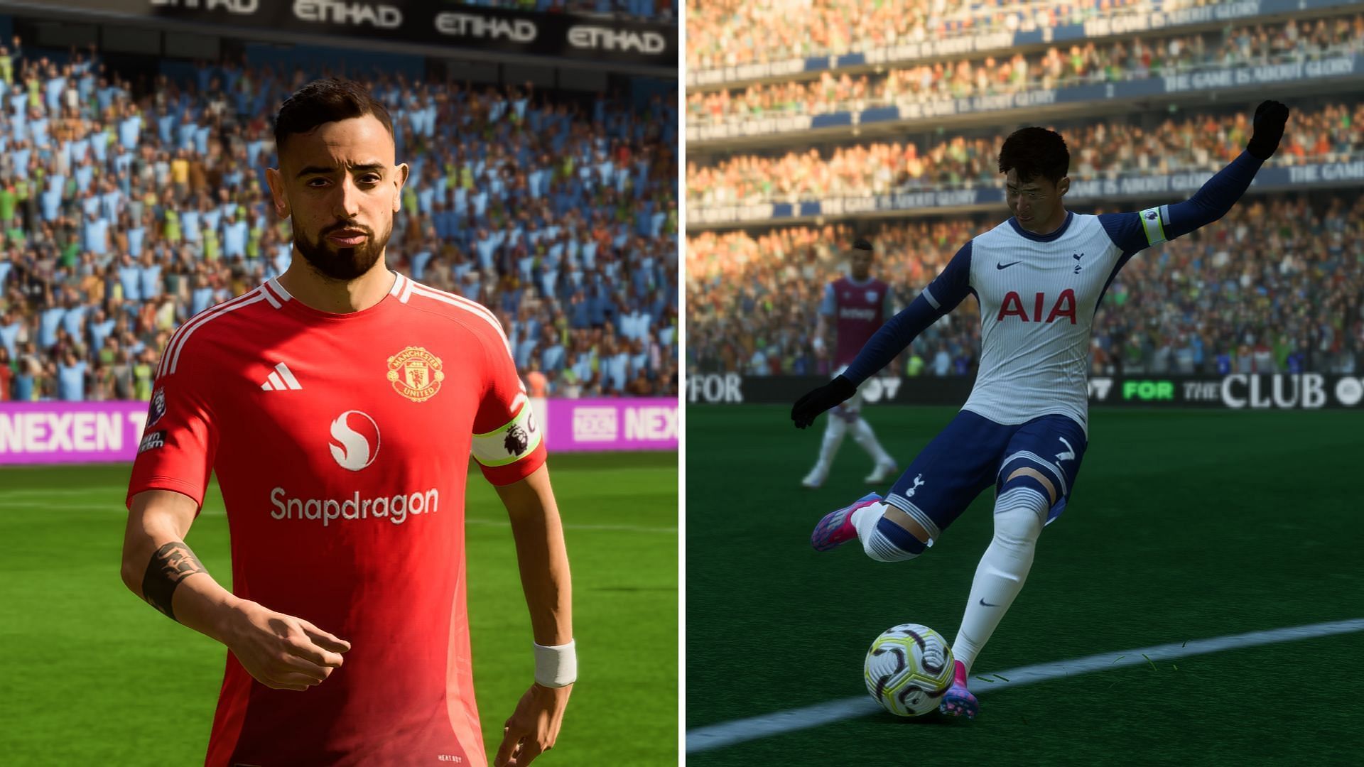 Bruno Fernandes and Son are the two star players of EPL (Image via EA Sports)