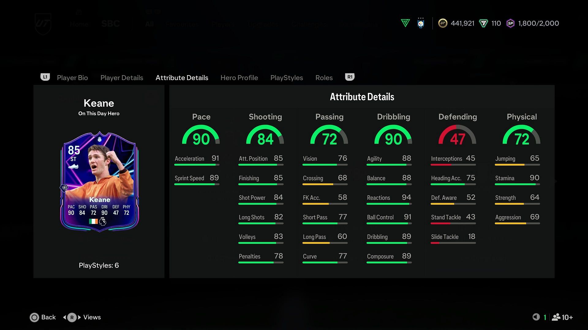 The card has amazing stats (Image via EA Sports)