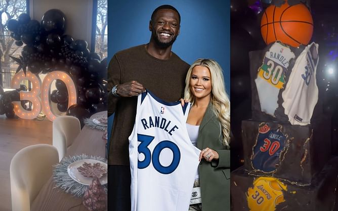 Inside Julius Randle's 30th birthday bash: T'Wolves star & wife enjoy lavish celebrations with huge cake & live performance ft. BossMan Dlow