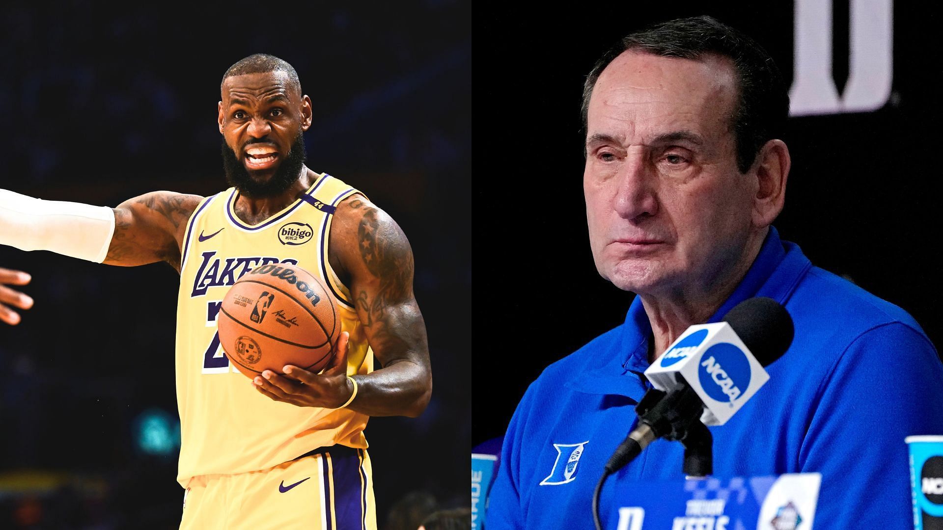 LeBron James and Coach K