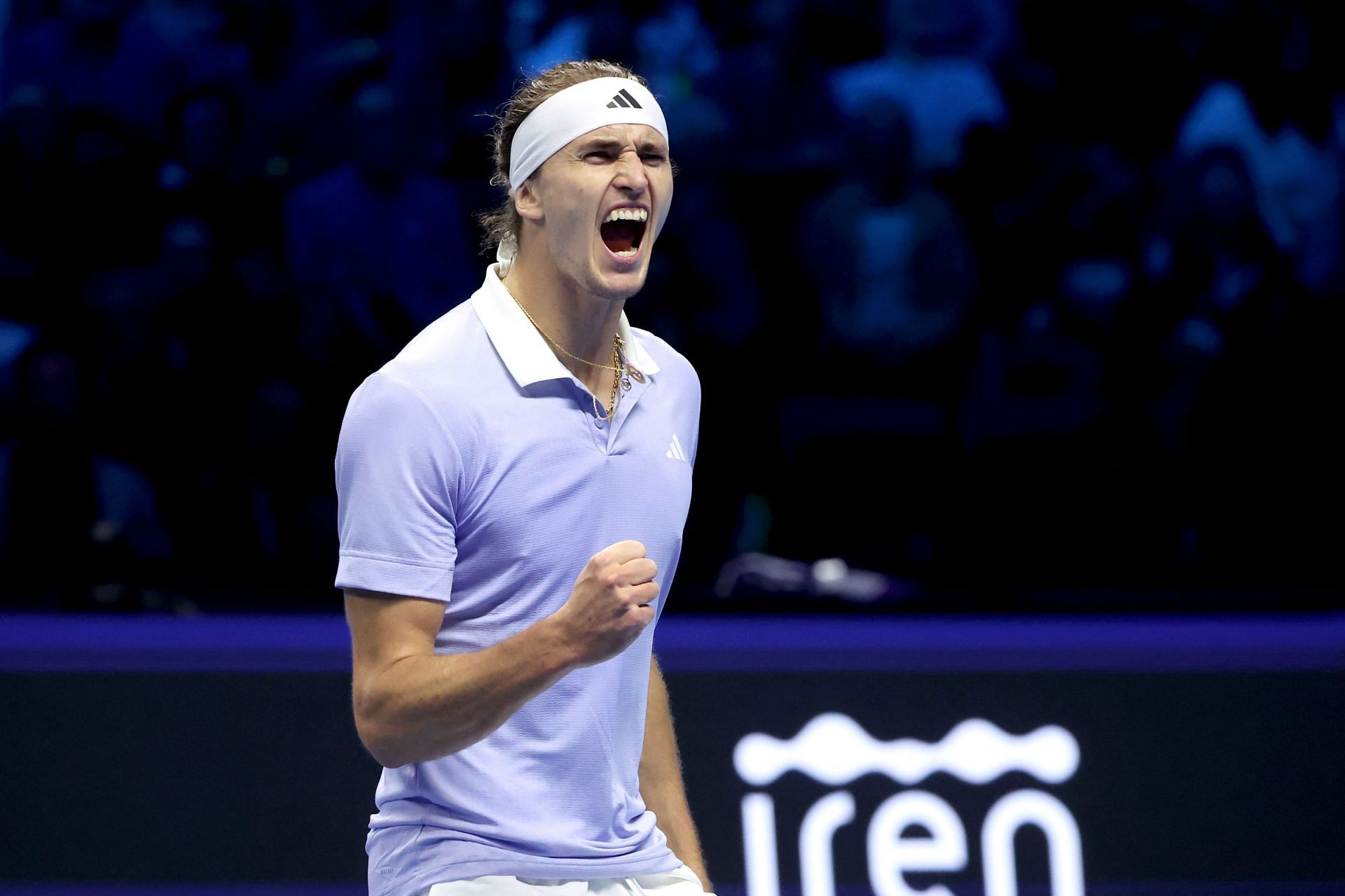 Alexander Zverev in action at the ATP Finals 2024 - Source: Getty