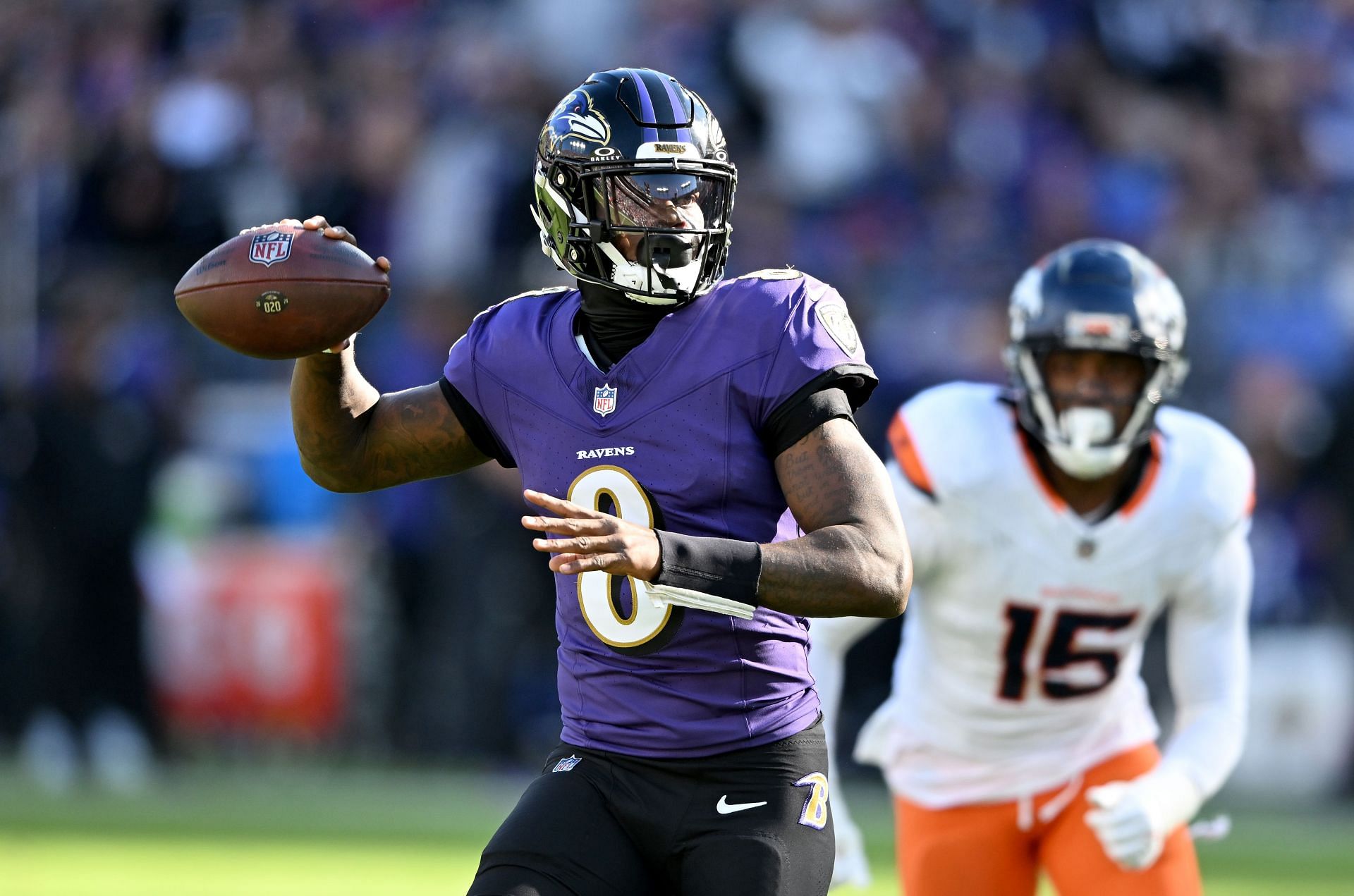 Lamar Jackson at Denver Broncos v Baltimore Ravens - Source: Getty