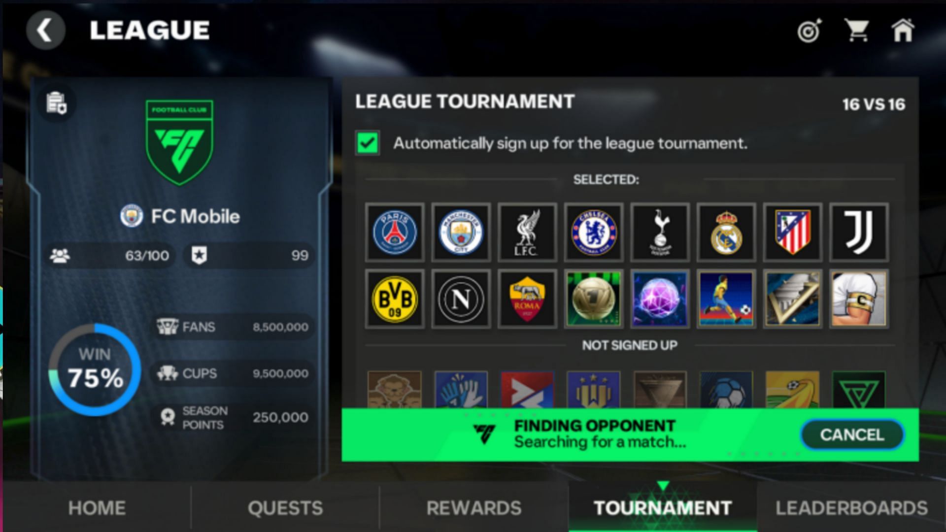 EA FC Mobile Leagues update limited beta features (Image via EA Sports)