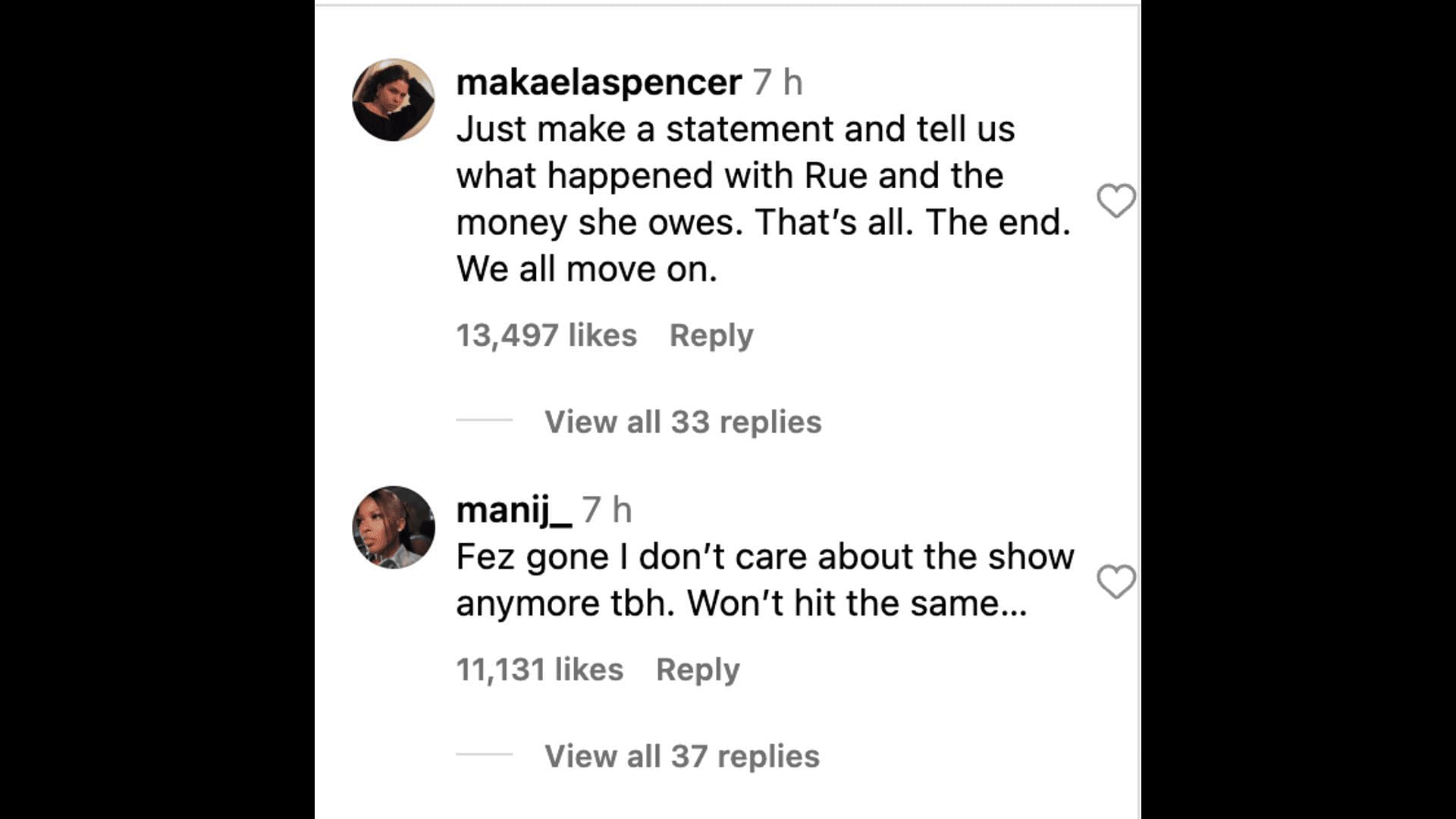 Netizens left disheartened as Storm Reid revealed that she would not be coming back for Season 3 of Euphoria. (Image via Instagram/@theshaderoom)