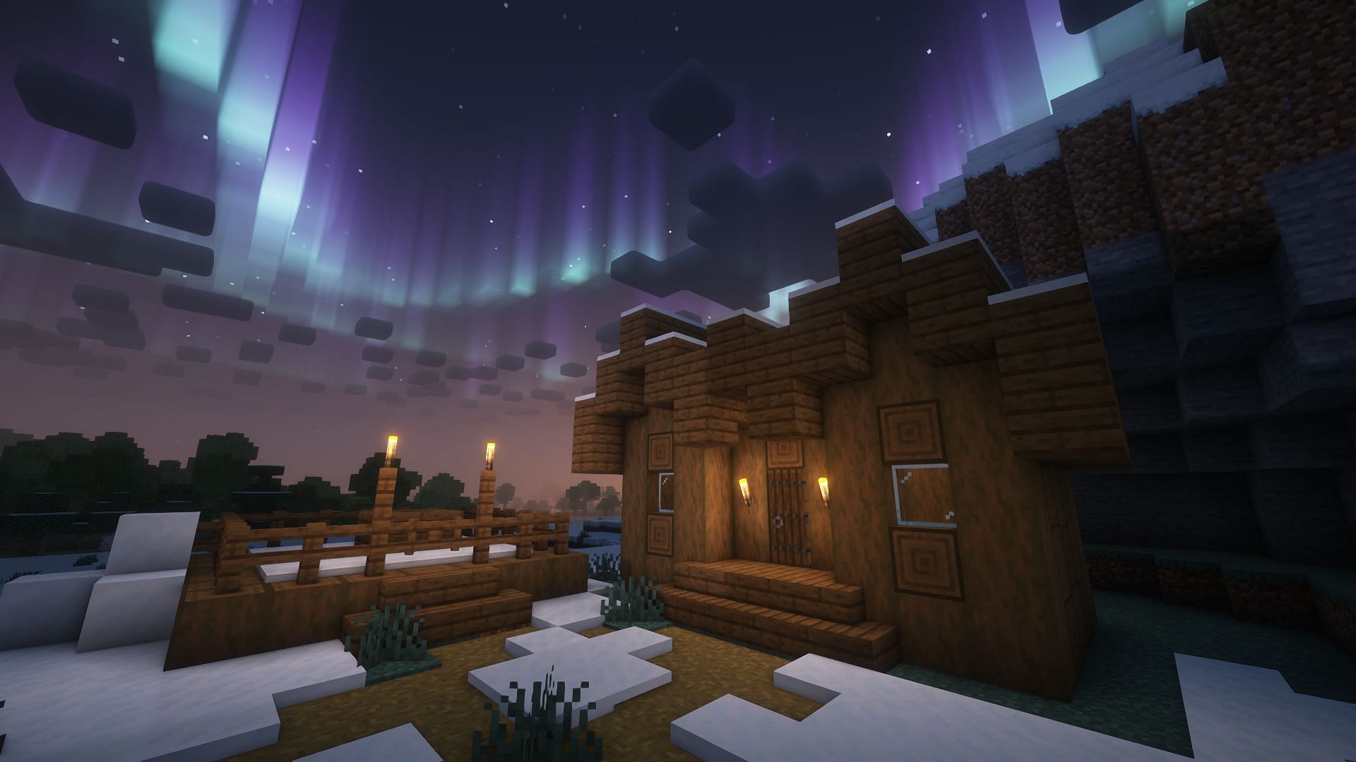 Snowy Village is another stunning structure (Image via Mojang Studios)