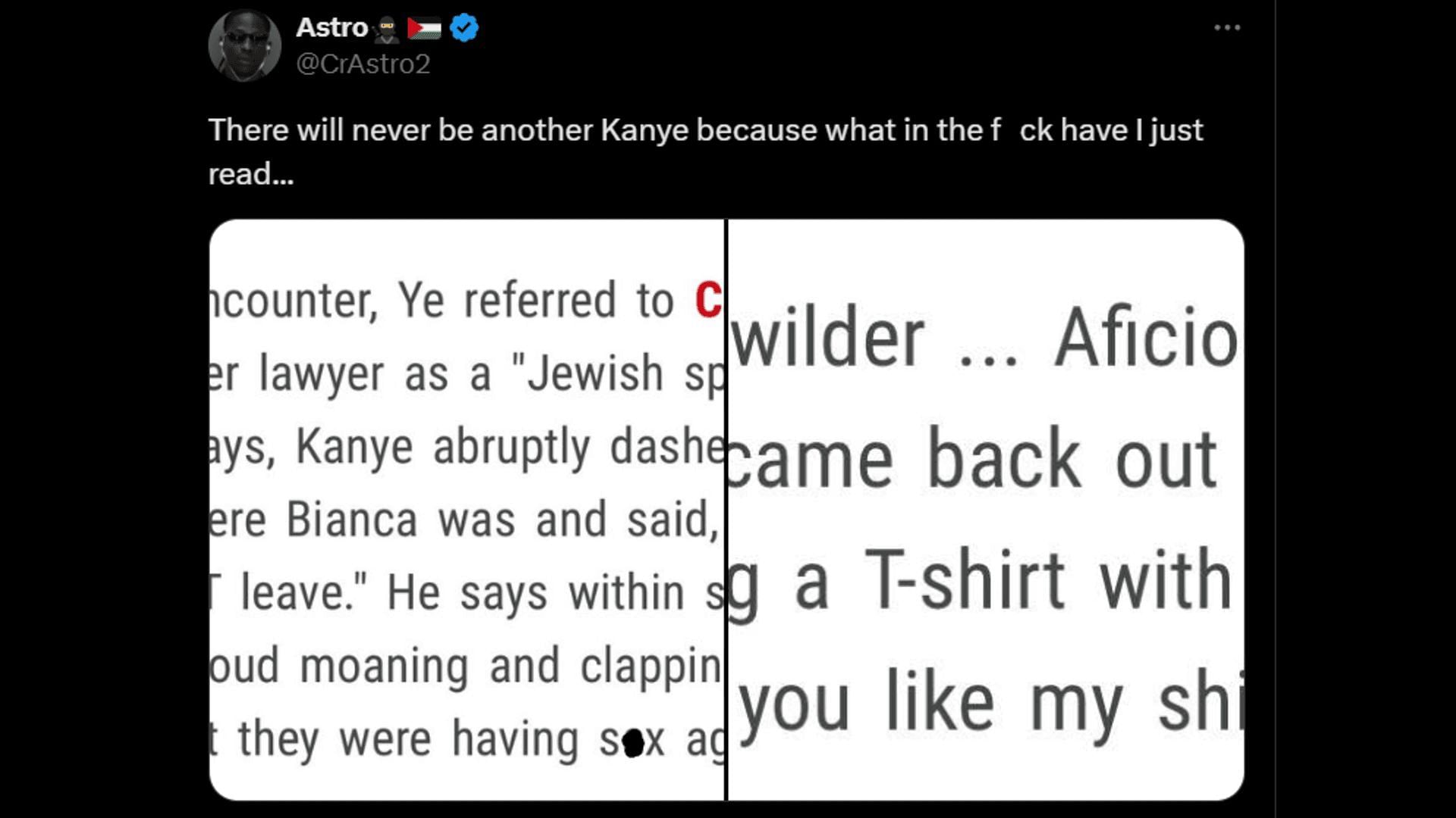 A glimpse of the Ye lawsuit. (Image via X)