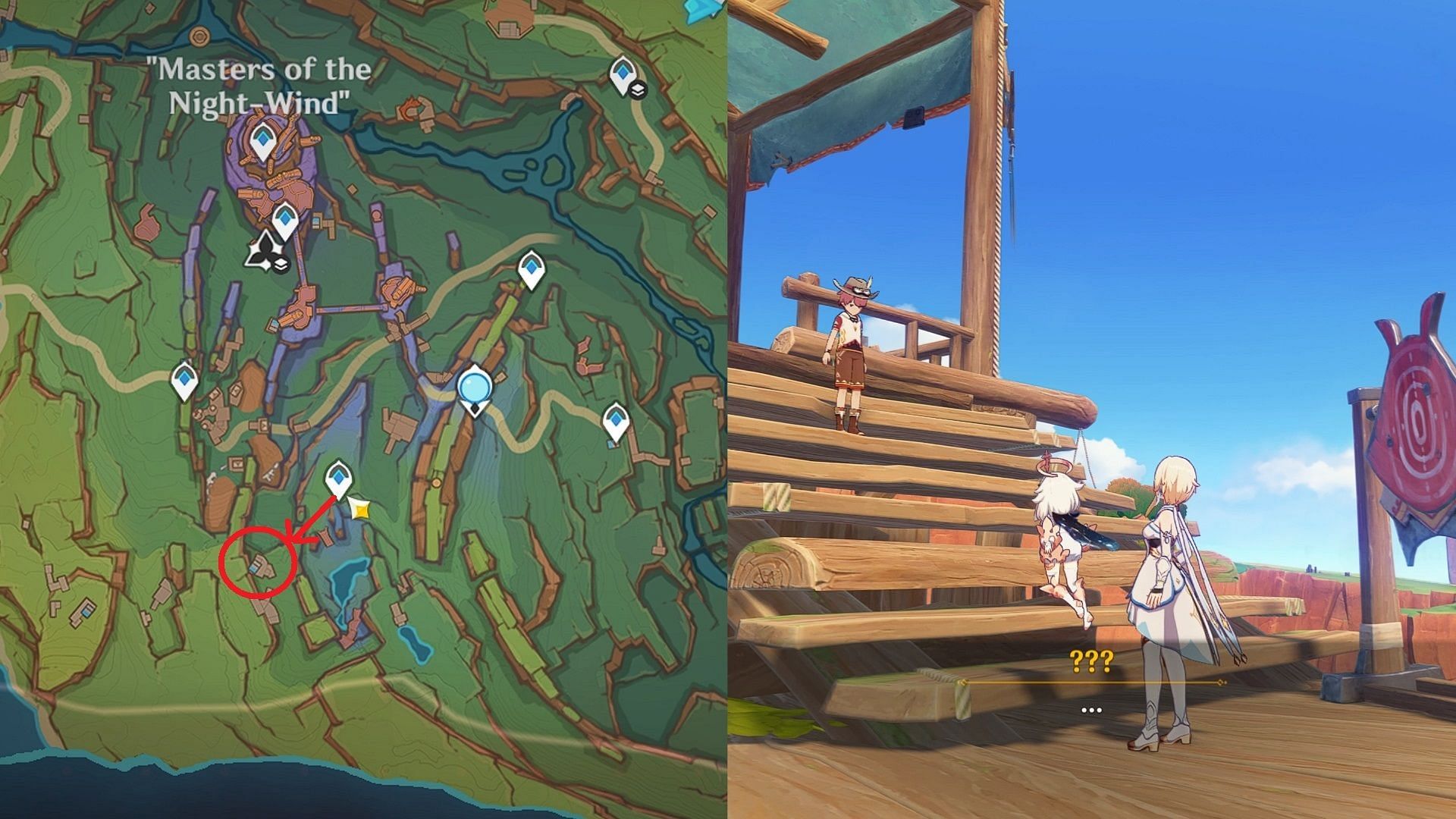 Climb the floating platform (Image via HoYoverse)