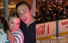 "The best": Brad Marchand's wife Katrina reacts to 19-year Bruins commentator Jack Edwards' tribute at TD Garden