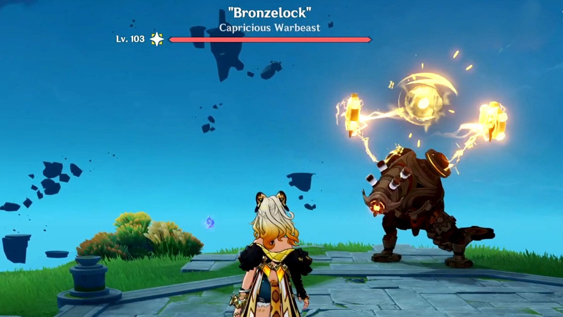 This article provides a guide on how to reach and defeat Local Legend Bronzelock (Image via HoYoverse)