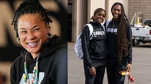 IN PICS: South Carolina coach Dawn Staley shows off cozy airport fashion along with other Gamecocks stars ft. $1,499 Louis Vuitton bag