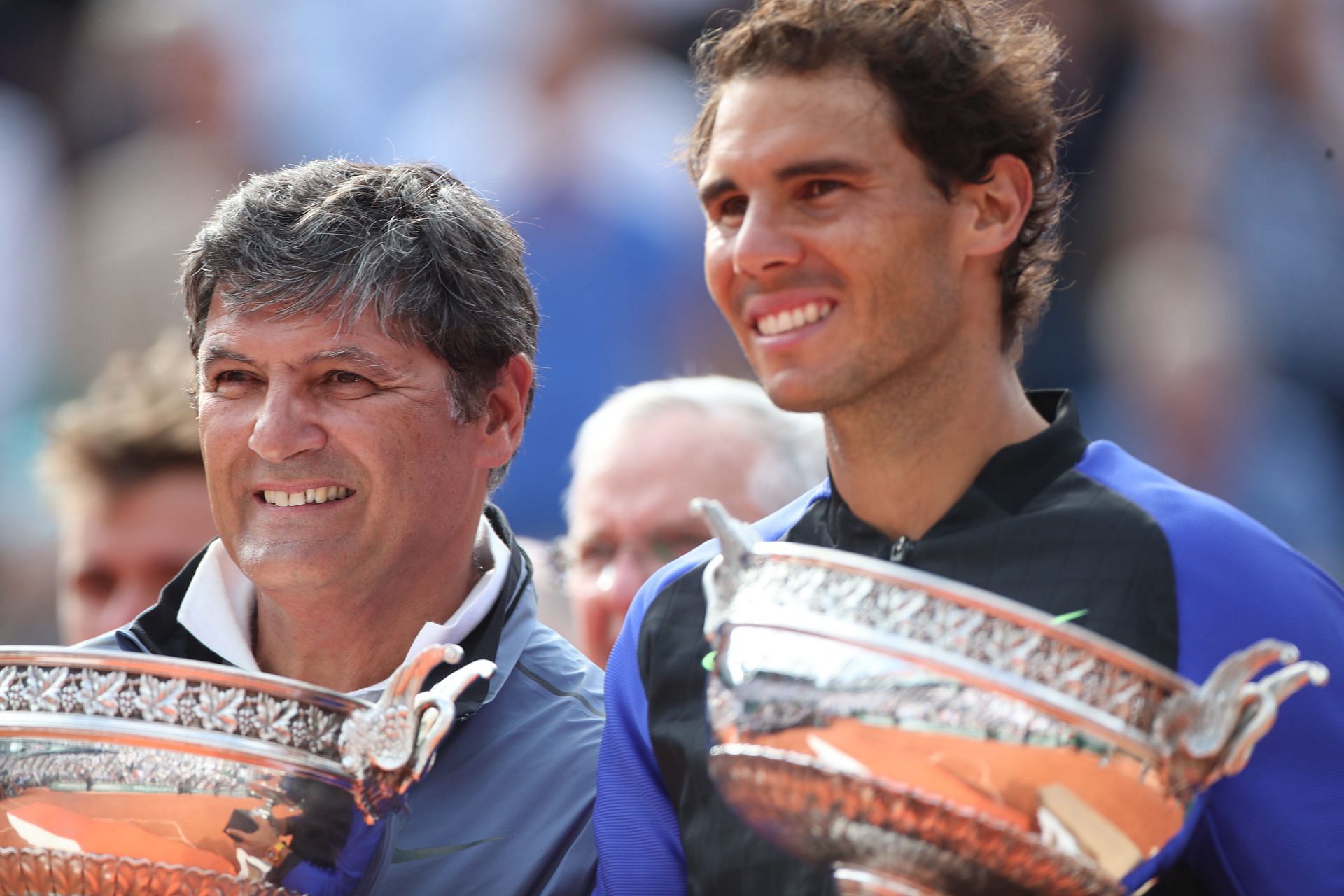 2017 French Open Tennis Tournament. Roland Garros. Rafael Nadal and coach Toni Nadal. (Source: Getty)