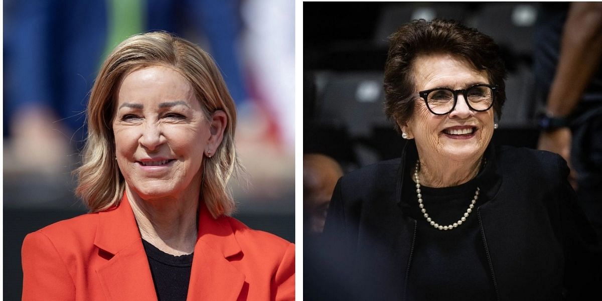 Billie Jean King and Chris evert. Image source: Getty 