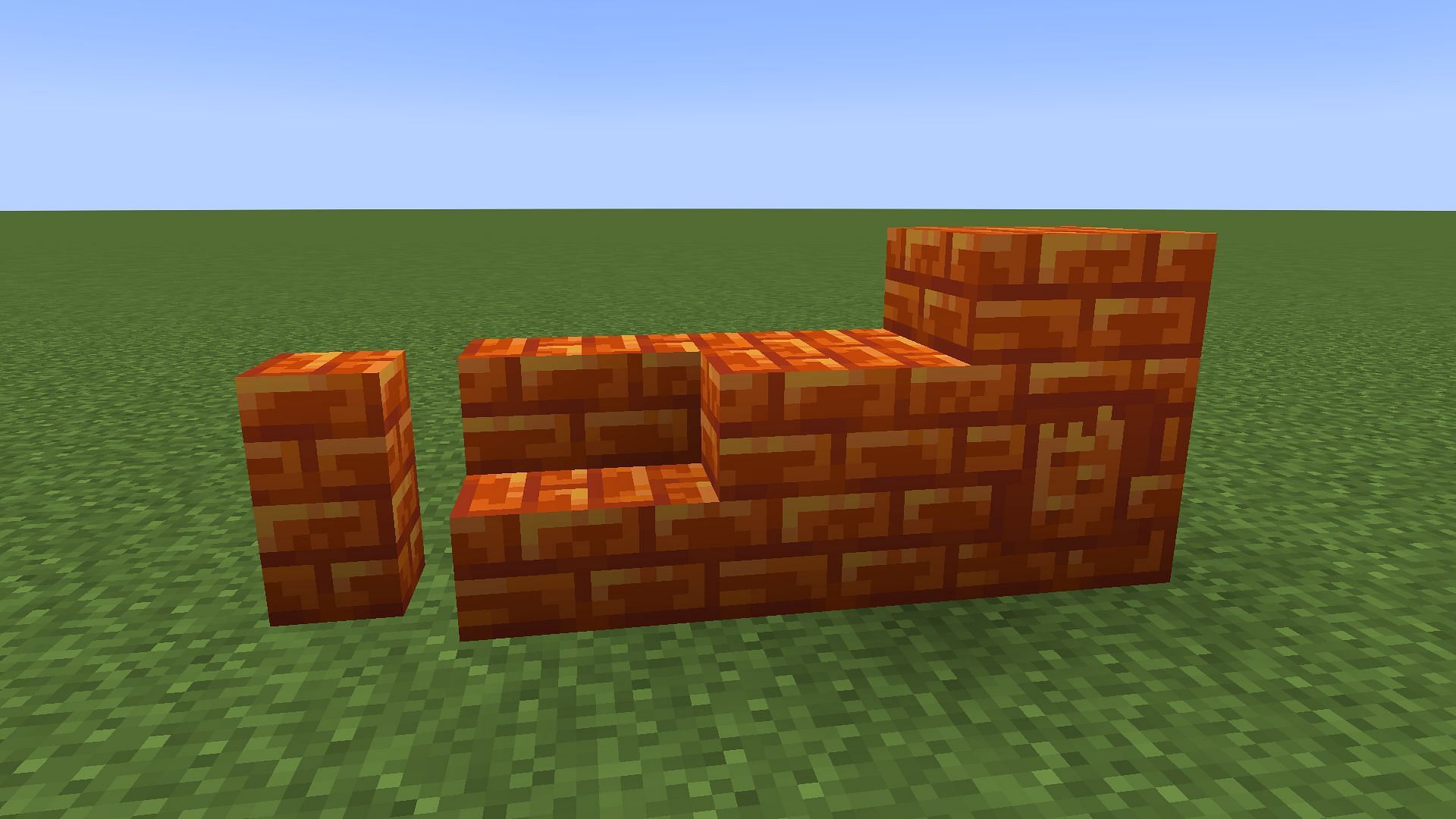 Resin bricks are new building blocks with a unique texture and color (Image via Mojang Studios)