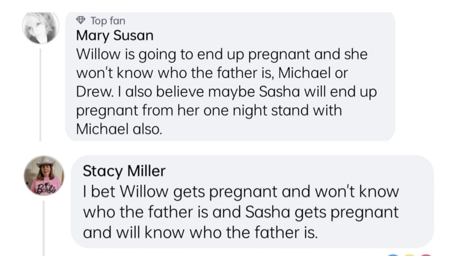 Screenshot of the comments (Image via Facebook/General Hospital)