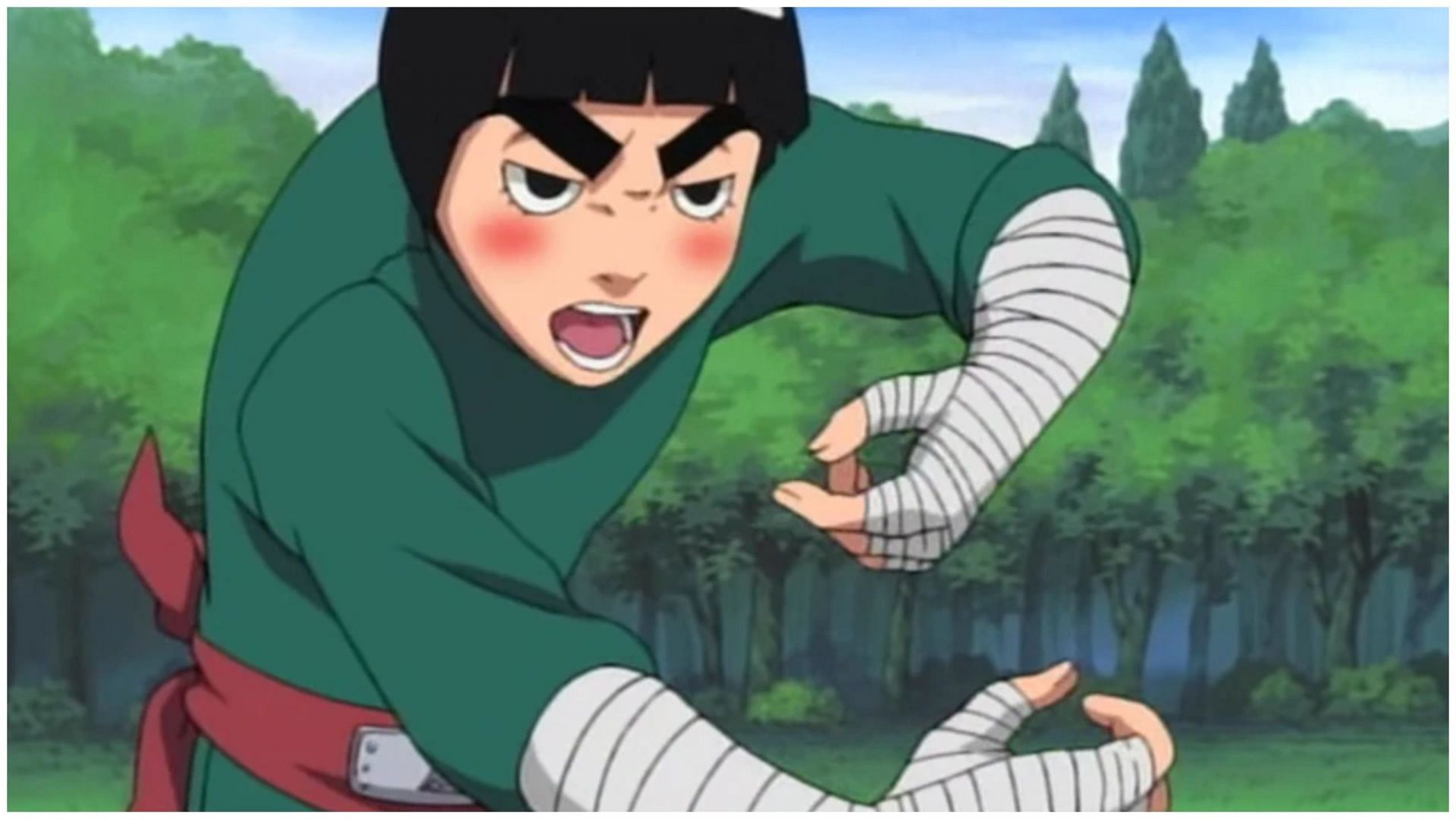 Rock Lee using Drunken Fist as seen in Naruto episode 124 (Image via Studio Pierrot)