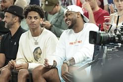 WATCH: Carmelo Anthony's son Kiyan Anthony addresses Syracuse fans from the Barclays Center