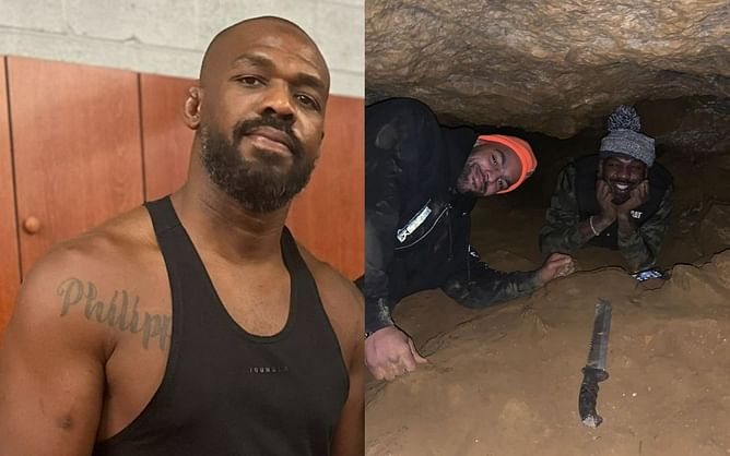 "We literally just crawled into hell" - Jon Jones recounts chilling encounter with 'scary Satanic symbols' on cave expedition
