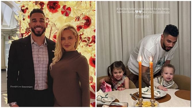 Evander Kane's fiancee Mara Teigen pens "best father I could ask for my babies" message for beau on Thanksgiving day