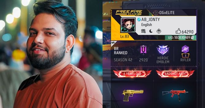 Jonty Gaming की सालाना कमाई, असली नाम, यूट्यूब चैनल और Free Fire MAX लेवल