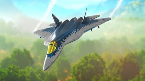 Get the new Su-57 plane in the latest update (Image via Roblox)