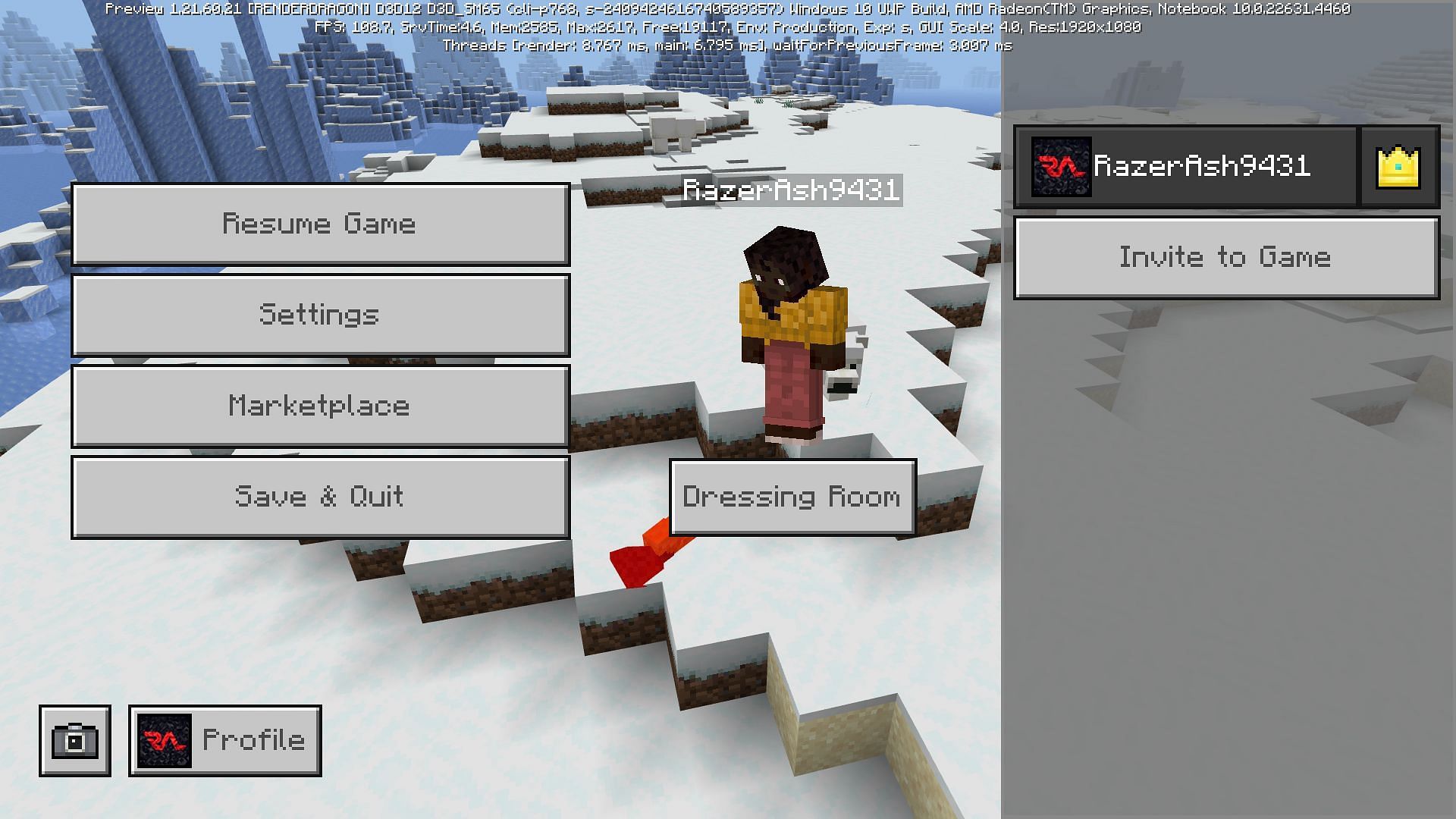 Previously, the world did not pause even though players were on the pause menu. (Image via Mojang Studios)