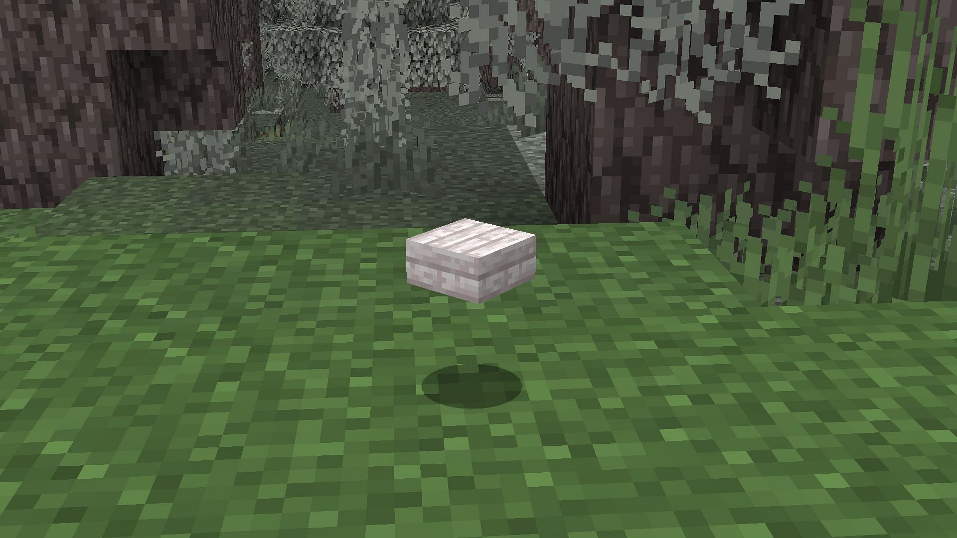 Craft this slab by refining planks obtained from the pale oak wood in Minecraft (Image via Mojang Studios)